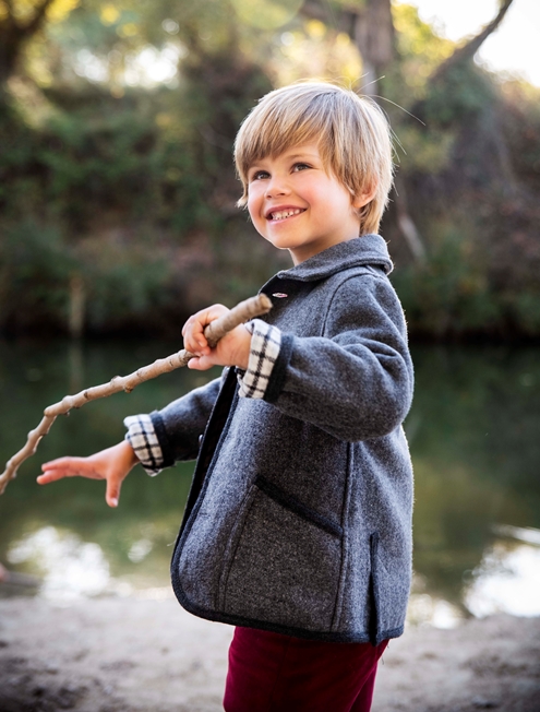 grey austrian coat look