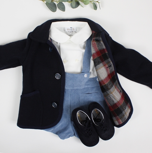 Look medium blue corduroy bermuda