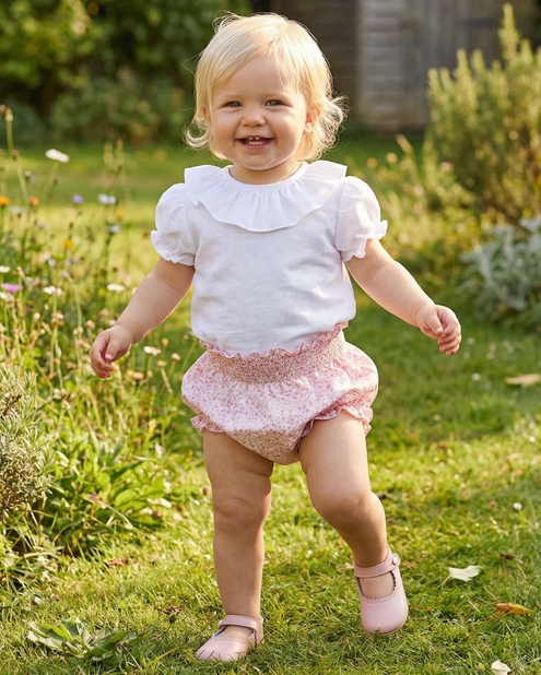 Baby Pastel pink romper look