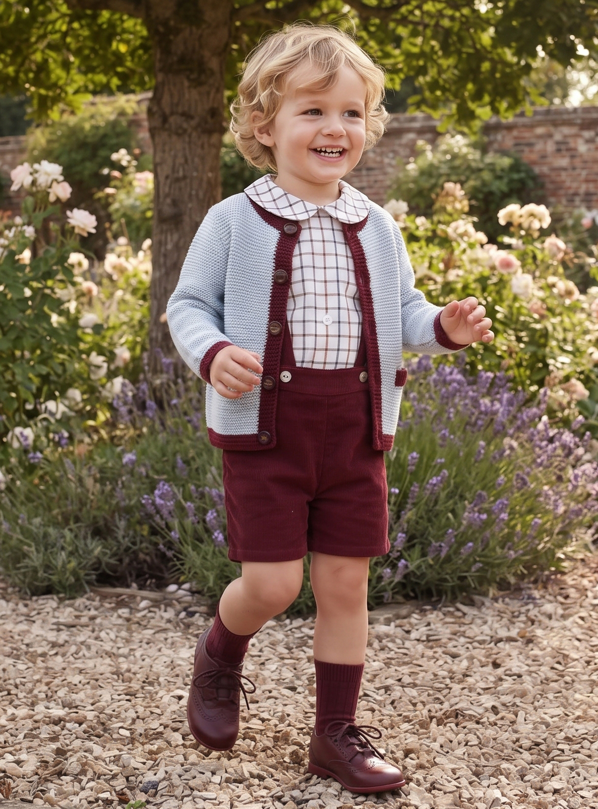 look grey and burgundy austrian knitted