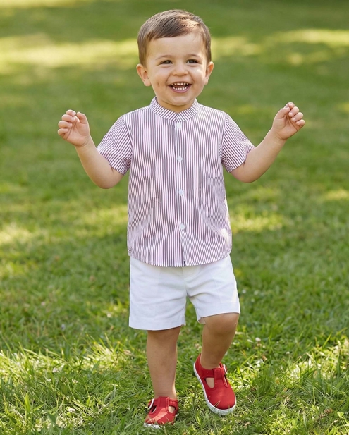 look toddler boy red and white