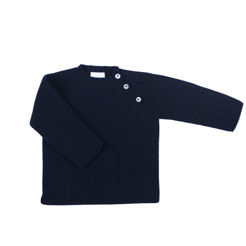 Navy blue knit sweater
