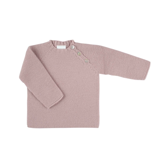 Buttons sweater in pastel pink