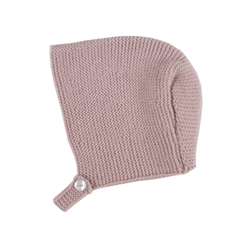 Pastel pink baby bonnet m&h