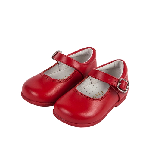 Zapato piel rojo mercedita