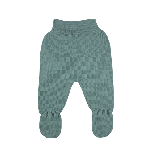 Aquarelle green thick knit baby leggings. 