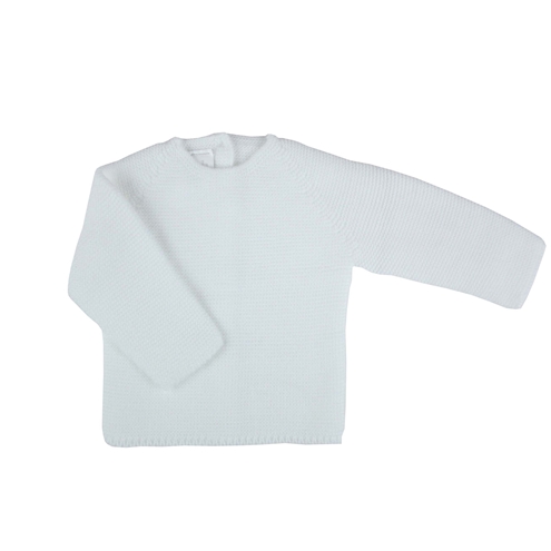 white baby sweater m&h