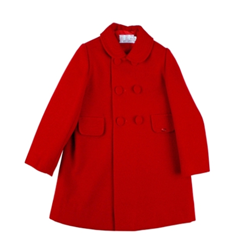 Red buttons coat