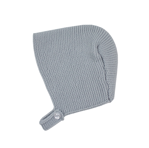 Grey baby knitted bonnet m&h
