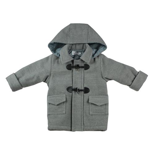 Trenca con capucha gris claro