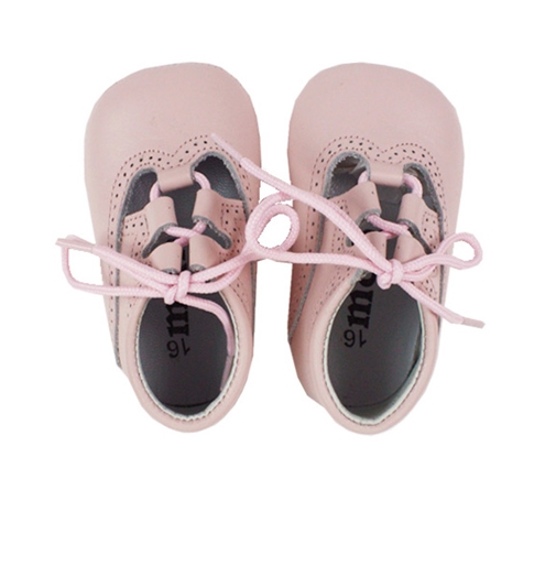 baby shoes leather pink