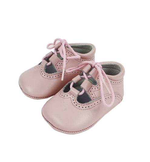 baby shoes leather pink