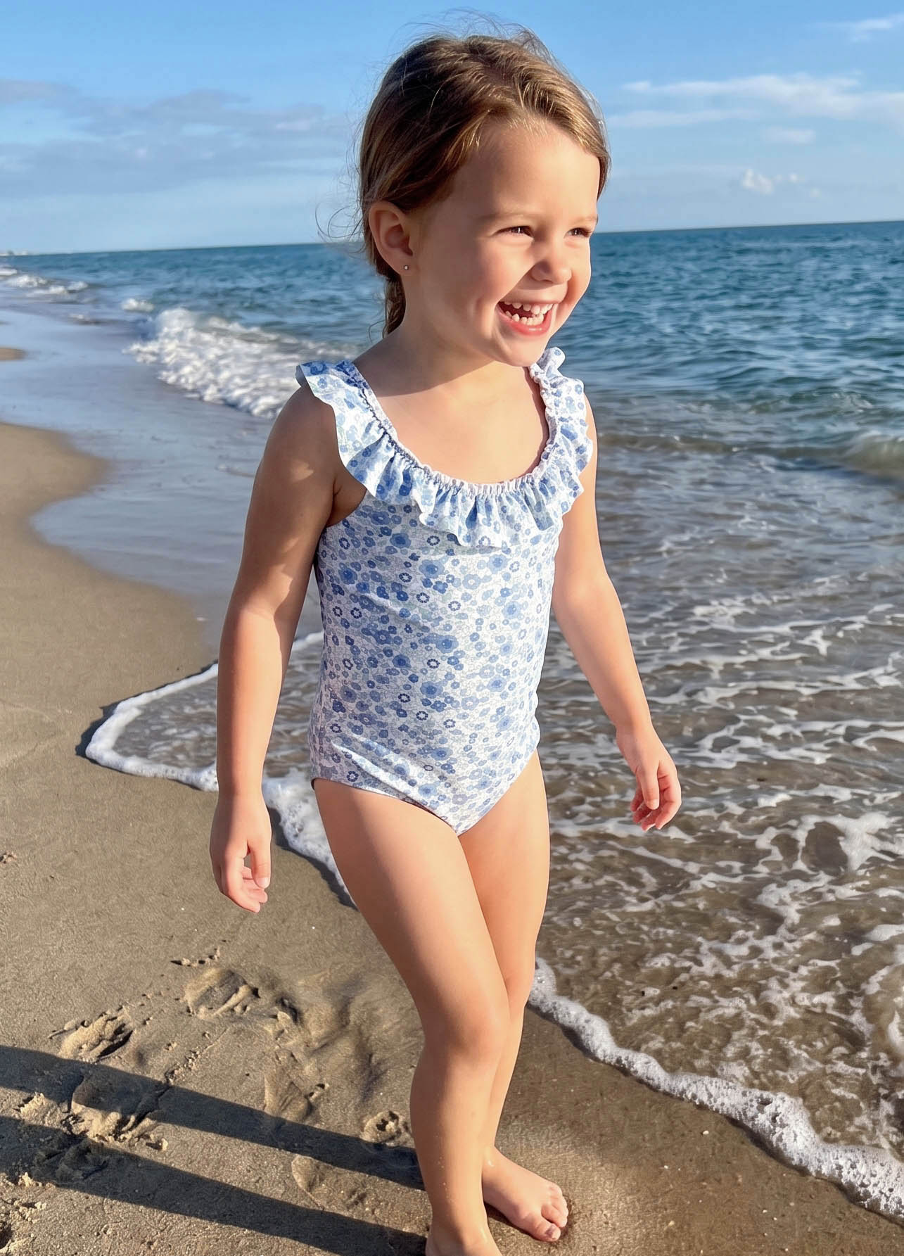 blue swimwear girl