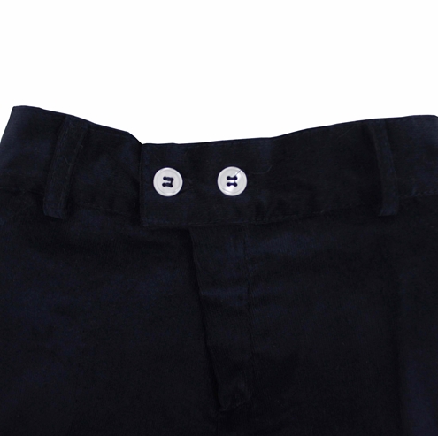 Navy blue short corduroy