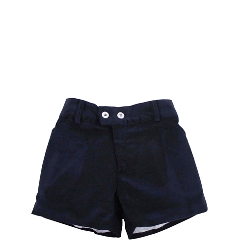 Navy blue short corduroy