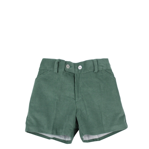 Toddler boy bermuda shorts green corduroy 