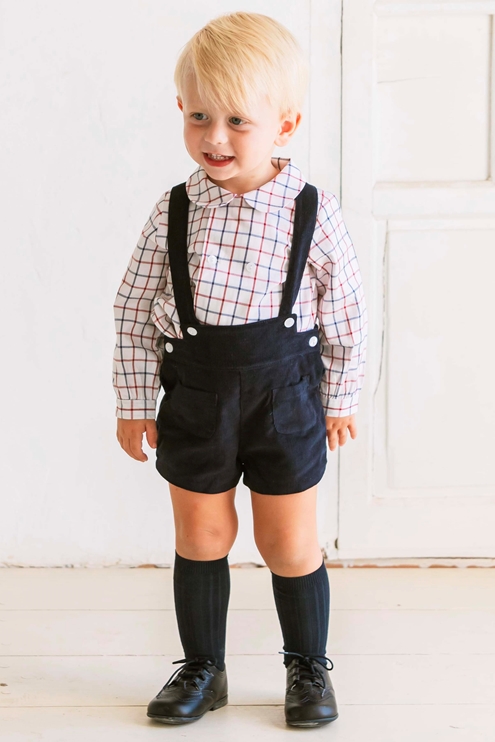 boy bermuda corduroy navy blue