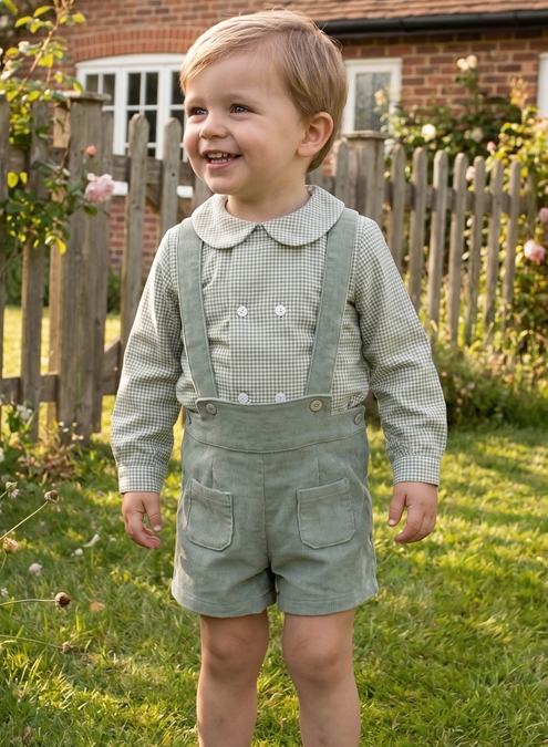 green corduroy bermuda braces