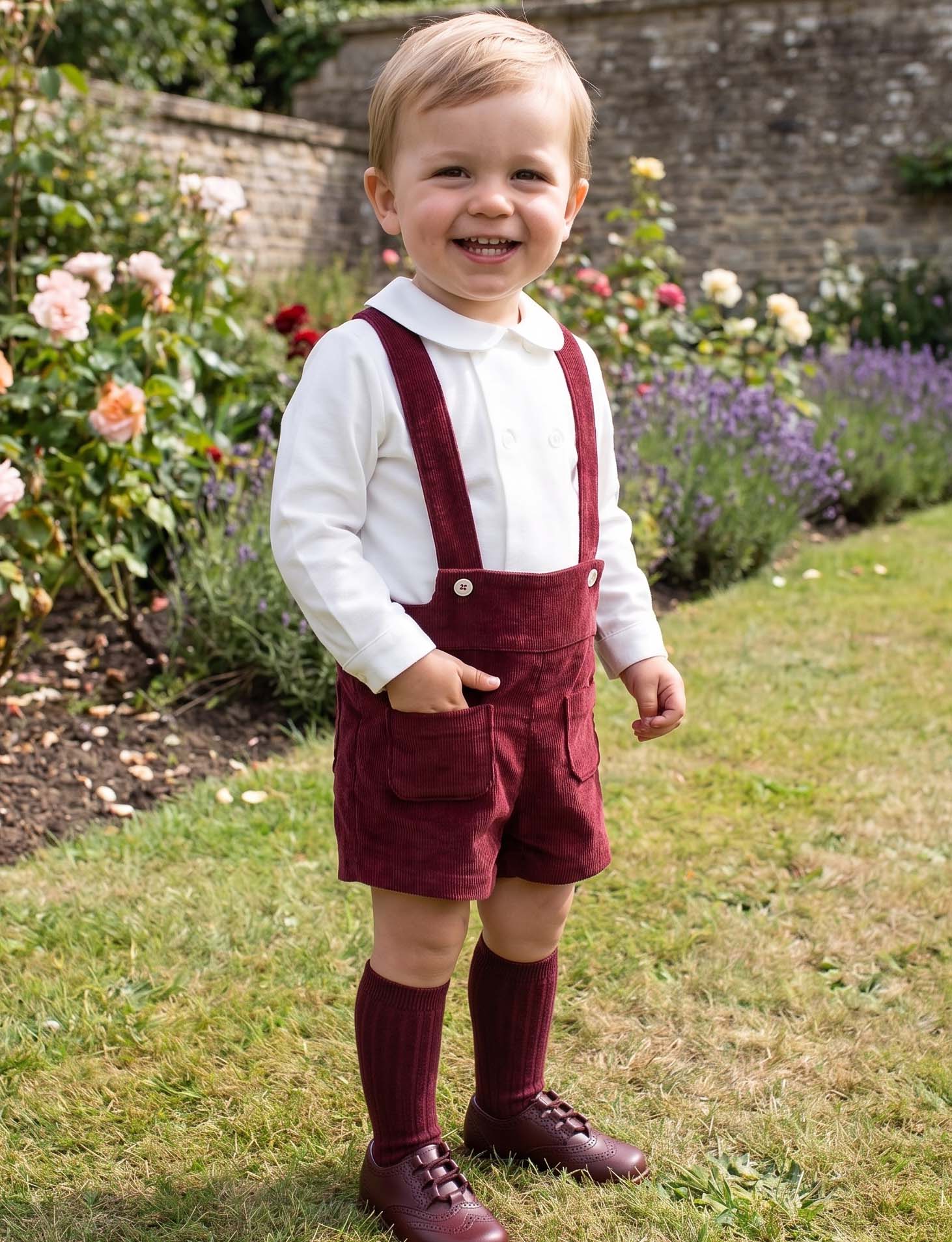 burgundy bermuda braces corduroy