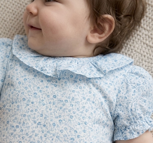 mini blue blouse