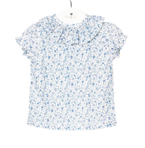 blusa verano azul estampada