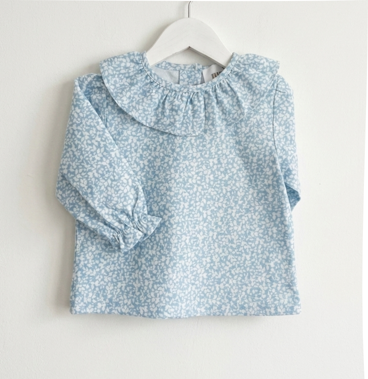 Baby shirt  long sleeve medium blue