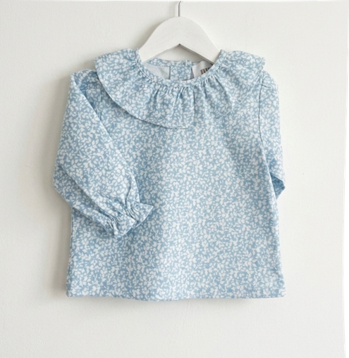 Baby shirt  long sleeve medium blue