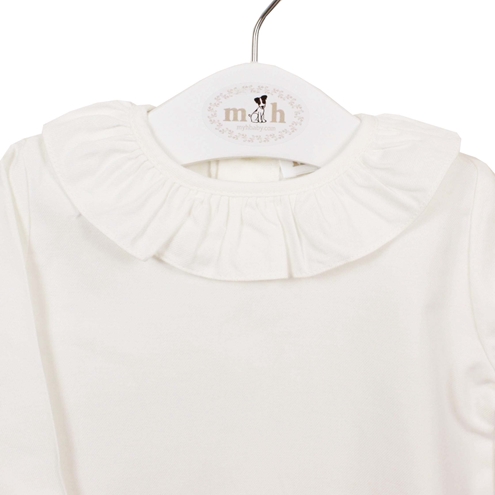 blusa volante manga larga cruda