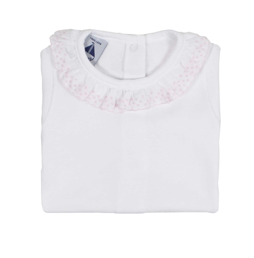 body bebé manga corta cuello batista rosa babidu