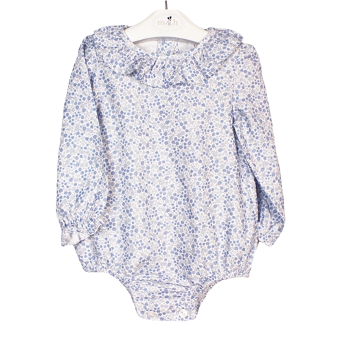 body blouse print blue