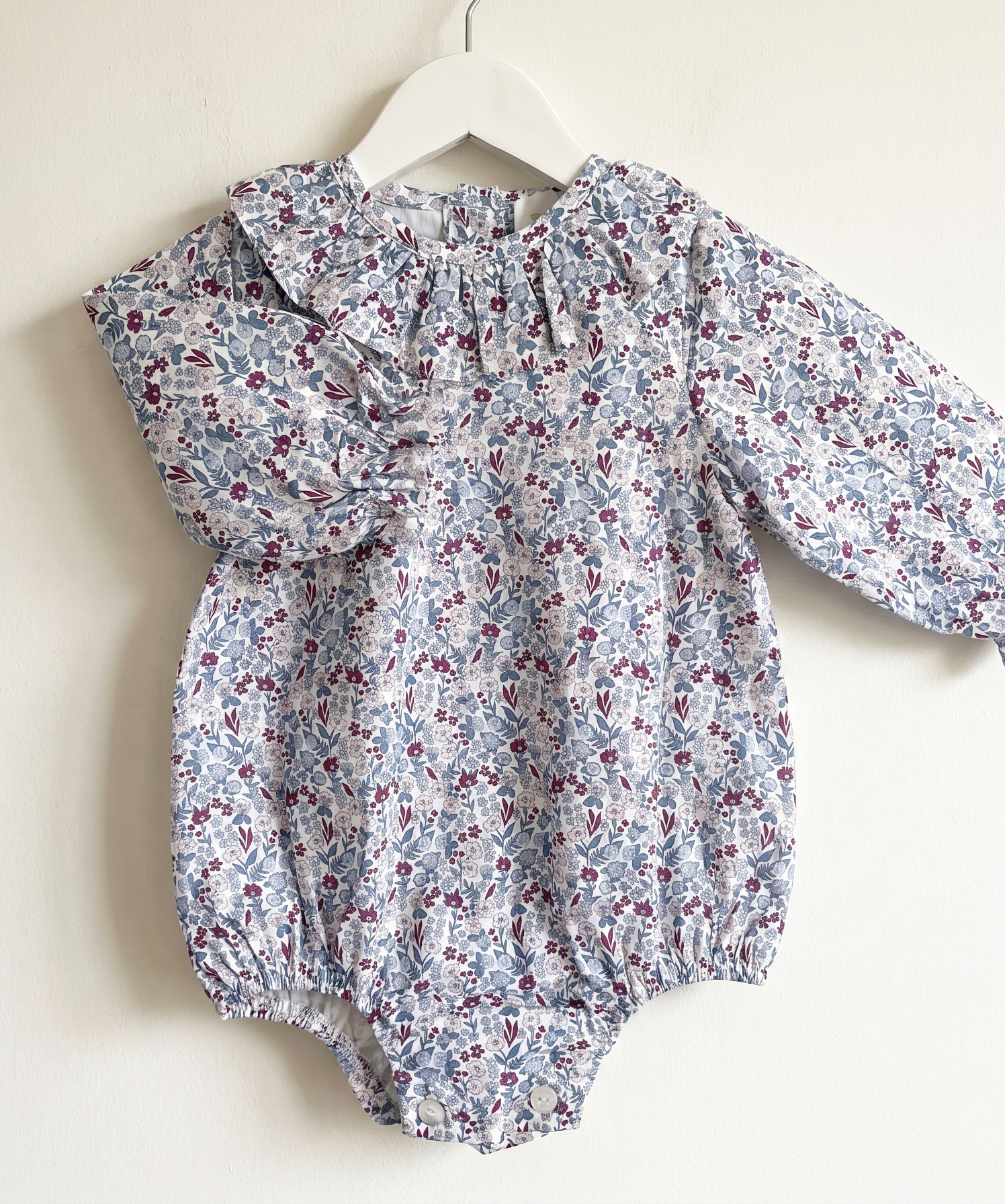 body blouse print blue autumn