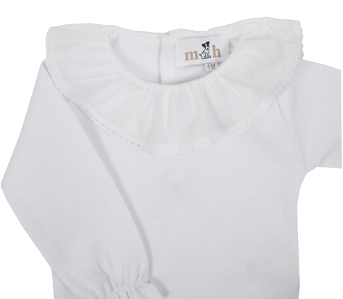Body volante batista puntilla blanca