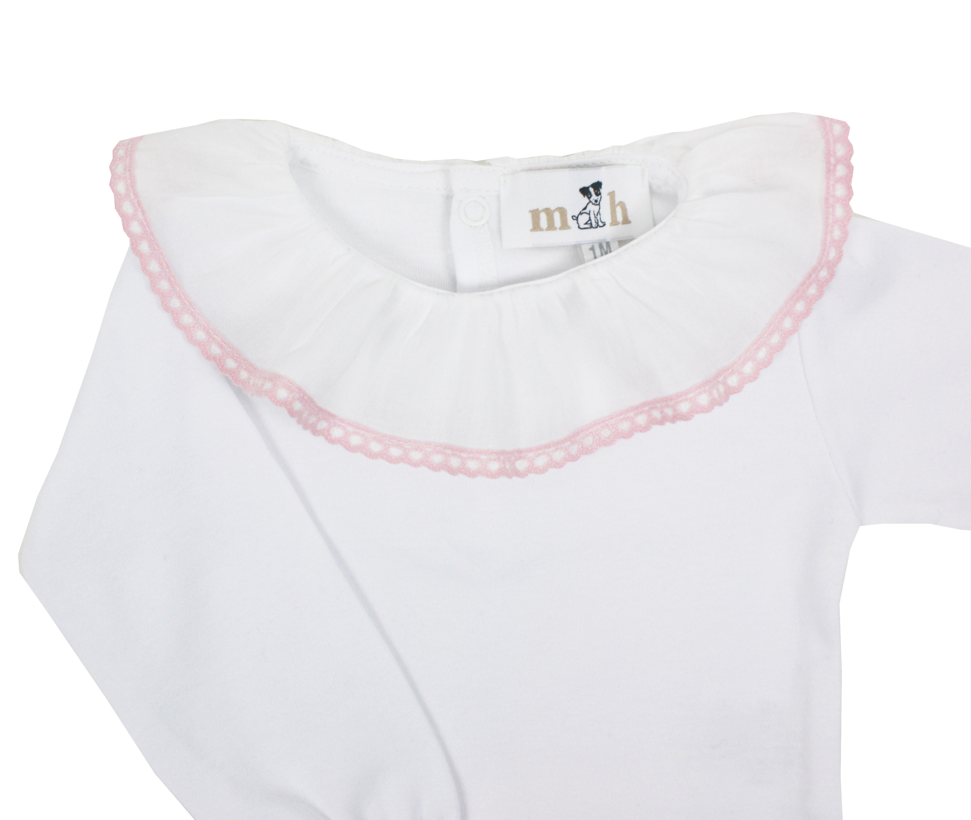 Bodysuit lace batiste in pink