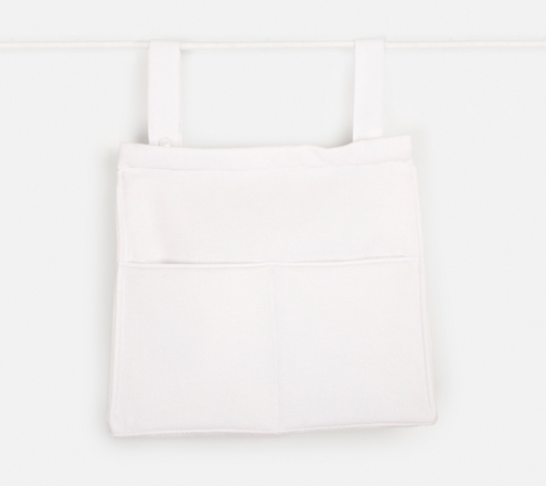 bolsa carrito bebé piqué blanco