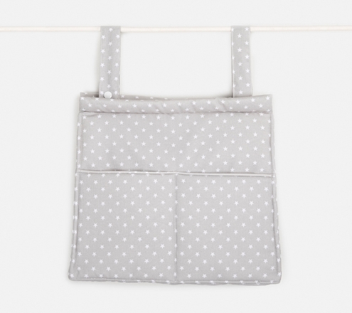 bolsa gris con estrellas