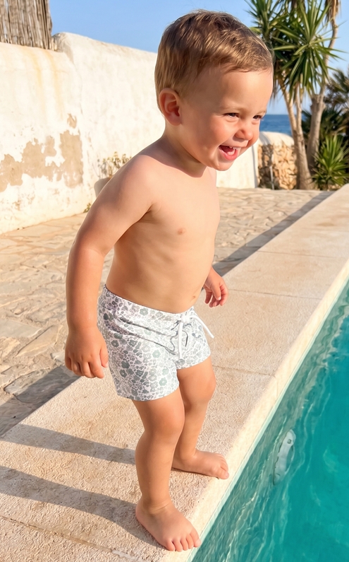 lycra bóxer swim green