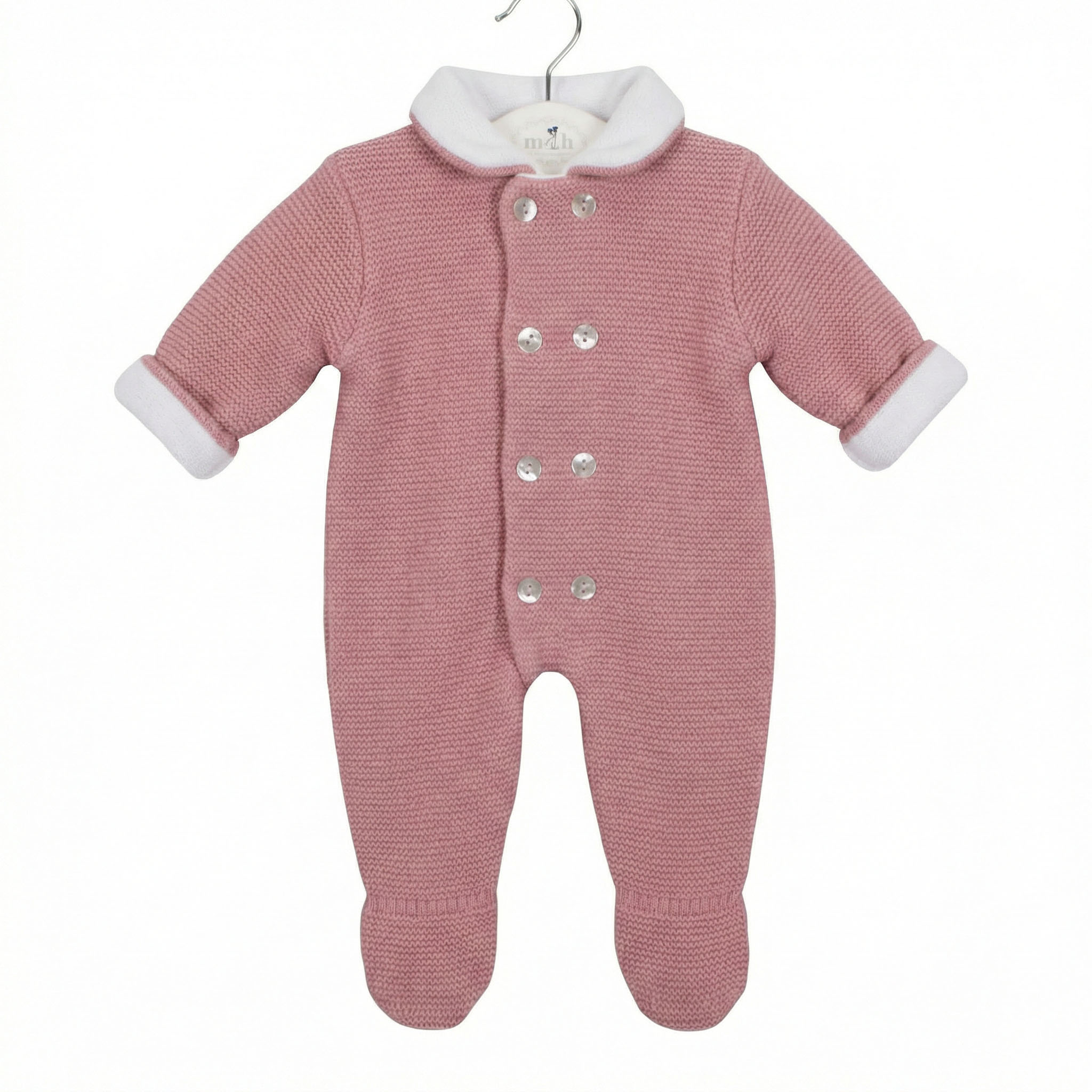 pastel pink knit baby