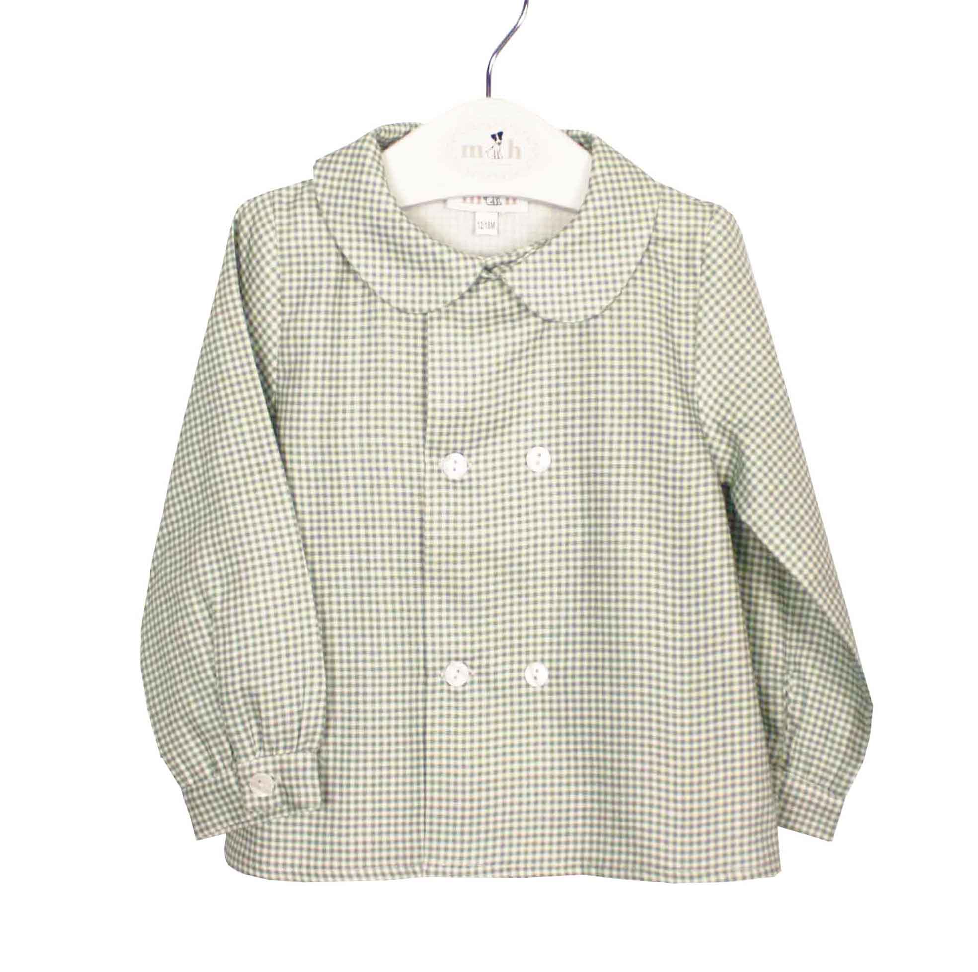 green plaid shirt
