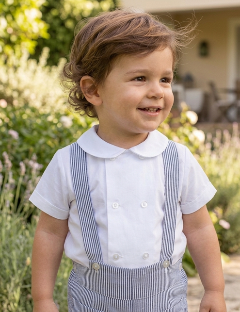 camisa doble botonadura blanco