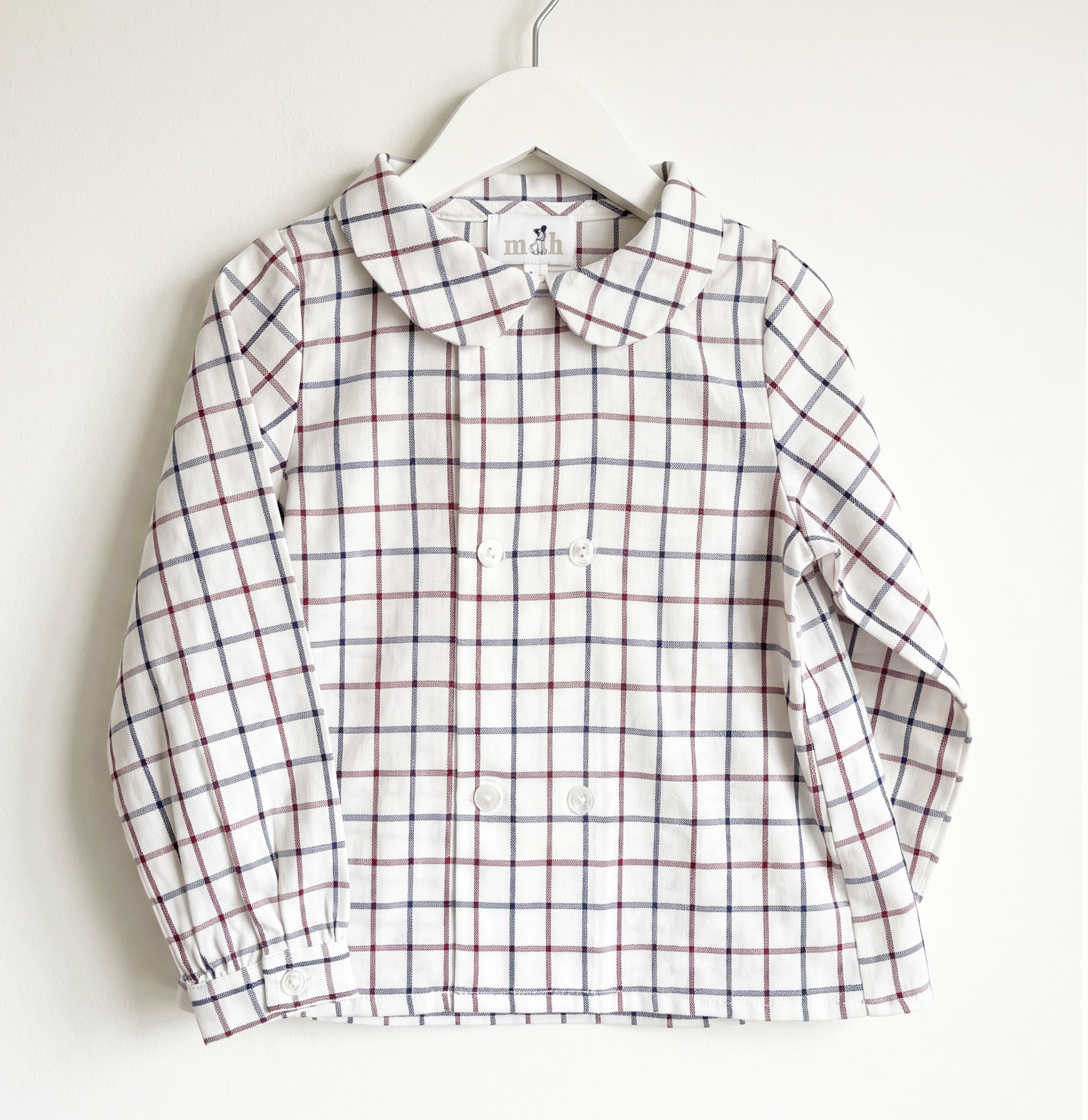 doible shirt blue beige
