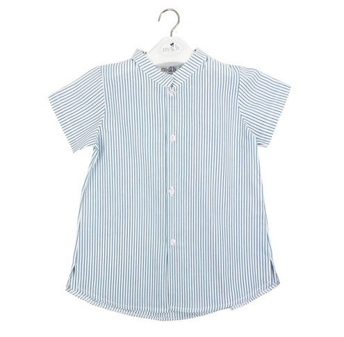 camisa mao corta rayas verde