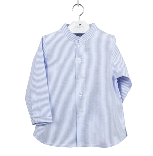 camisa mao raya azul verano