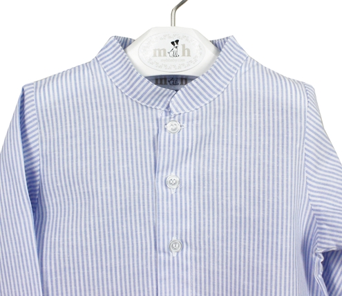camisa mao rayas azules detalle