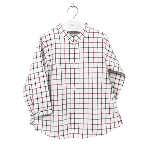 Camisa mao verde y burdeos