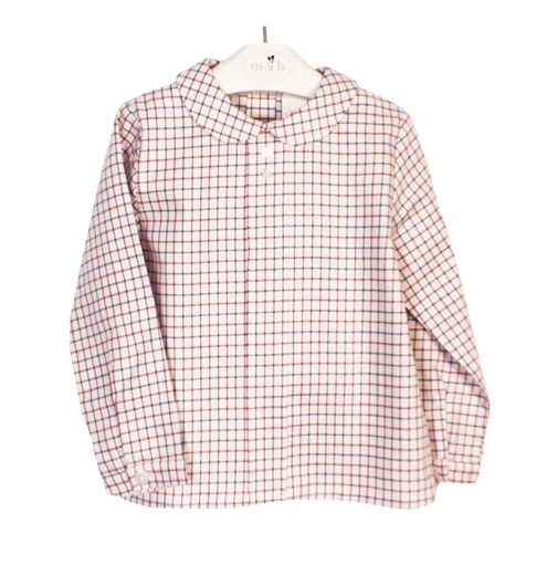 baby blouse navy blue and burgundy