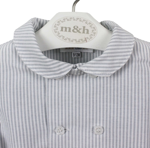camisa raya gris
