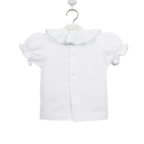 camiseta algodón blanca y gris