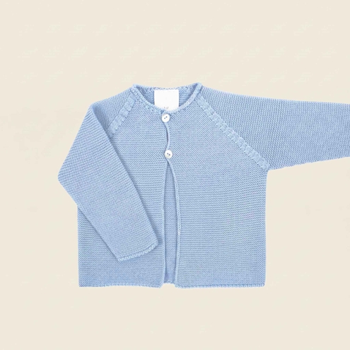 Blue knit baby cardigan