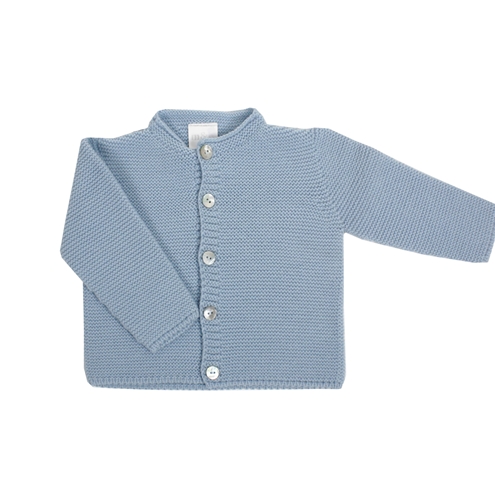 Blue knitted baby long cardigan m&h