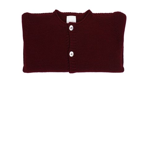 Thick knit burgundy cardigan